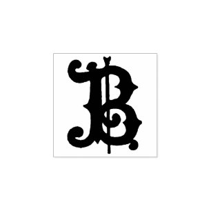 Monogram Vintage dekorative Mittelalterliche Buchs Gummistempel