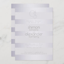 Monogram Violet Silver Shimmer Stripes