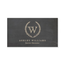 Monogram-Visitenkarten für Chalkboard-Stile