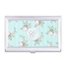 Monogram Visitenkartenhalter-Shabby Chic-Rose