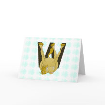 Monogram W Funny Pony Personalisiert