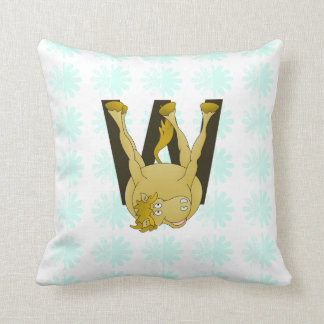 Monogram W Funny Pony Personalisiert Kissen