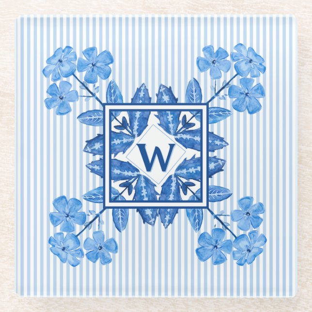 Monogram-W-Untersetzer Glasuntersetzer (Vorderseite)