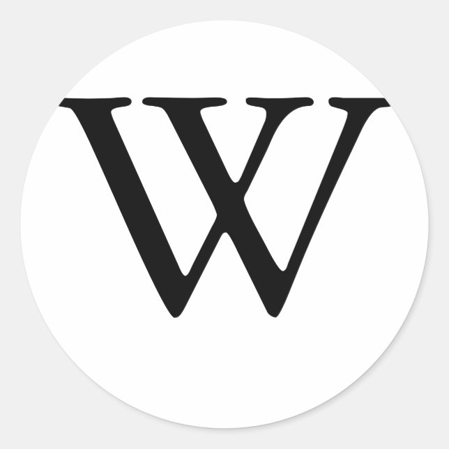 Monogram W Wedding Siegel Sticker (Vorderseite)