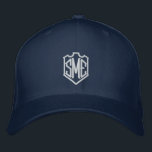 Monogram Wappen Initials Custom Personalisiert Bestickte Baseballkappe<br><div class="desc">Monogram Wappen Mit Monogramm Initials Custom Personalisiert Sticked Baseball Cap verfügt über das einfache moderne bestickte Monogramm Ihrer Initialen in einem Wappen-Rahmen. Perfekt als Geschenk für Familie und Freunde zum Geburtstag,  Weihnachten,  Vatertag,  Muttertag,  Hochzeiten und vieles mehr. Erstellt von Evco Studio www.zazzle.com/store/evcostudio</div>