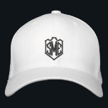Monogram Wappen Initials Custom Personalisiert Bestickte Baseballkappe<br><div class="desc">Monogram Wappen Mit Monogramm Initials Custom Personalisiert Sticked Baseball Cap verfügt über das einfache moderne bestickte Monogramm Ihrer Initialen in einem Wappen-Rahmen. Perfekt als Geschenk für Familie und Freunde zum Geburtstag,  Weihnachten,  Vatertag,  Muttertag,  Hochzeiten und vieles mehr. Erstellt von Evco Studio www.zazzle.com/store/evcostudio</div>