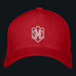 Monogram Wappen Initials Custom Personalisiert Bestickte Baseballkappe<br><div class="desc">Monogram Wappen Mit Monogramm Initials Custom Personalisiert Sticked Baseball Cap verfügt über das einfache moderne bestickte Monogramm Ihrer Initialen in einem Wappen-Rahmen. Perfekt als Geschenk für Familie und Freunde zum Geburtstag,  Weihnachten,  Vatertag,  Muttertag,  Hochzeiten und vieles mehr. Erstellt von Evco Studio www.zazzle.com/store/evcostudio</div>