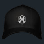 Monogram Wappen Initials Custom Personalisiert Bestickte Baseballkappe<br><div class="desc">Monogram Wappen Mit Monogramm Initials Custom Personalisiert Sticked Baseball Cap verfügt über das einfache moderne bestickte Monogramm Ihrer Initialen in einem Wappen-Rahmen. Perfekt als Geschenk für Familie und Freunde zum Geburtstag,  Weihnachten,  Vatertag,  Muttertag,  Hochzeiten und vieles mehr. Erstellt von Evco Studio www.zazzle.com/store/evcostudio</div>