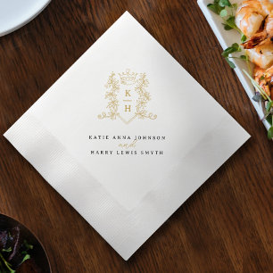 Monogram-Wappen-Krone Serviette