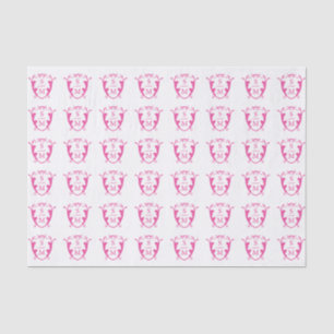 Monogram Wappen Tissue Paper Magenta Seidenpapier