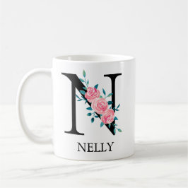 Monogram Wasserfarbe Benutzerdefinierter Single Bu Kaffeetasse