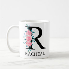 Monogram Wasserfarbe Benutzerdefinierter Single Le Kaffeetasse