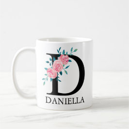 Monogram Wasserfarbe Benutzerdefinierter Single Le Kaffeetasse