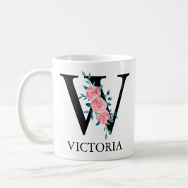 Monogram Wasserfarbe Custom Single Letter W Kaffeetasse