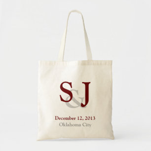 Monogram Wedding Guest Tote Bag Bevorzugung Tragetasche