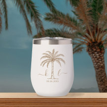 Monogram Wedding Logo Palm Tree