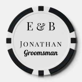 Monogram Wedding Trauzeuge Gift Personalisiert Bla Pokerchips