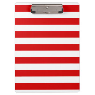 Monogram, weißer, horizontaler Preppy-Strip Klemmbrett