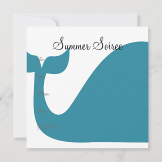Monogram Whale Einladung