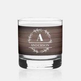 Monogram Whiskey Glass Rustikales Holz Whiskyglas
