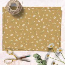 Monogram White Daisy Blume Floral Pattern