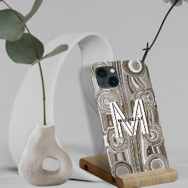 Monogram White & Gold Glitzer Funky Retro Groovy Case-Mate iPhone Hülle