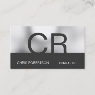 Monogram, White Wall Brick Business Card Visitenkarte