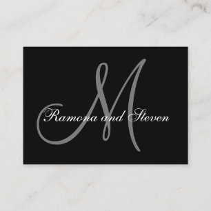 Monogram Wishing Well Card für Hochzeitseinladunge Begleitkarte