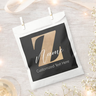 Monogram with Initial Z & Custom Name Personalized Geschenktütchen