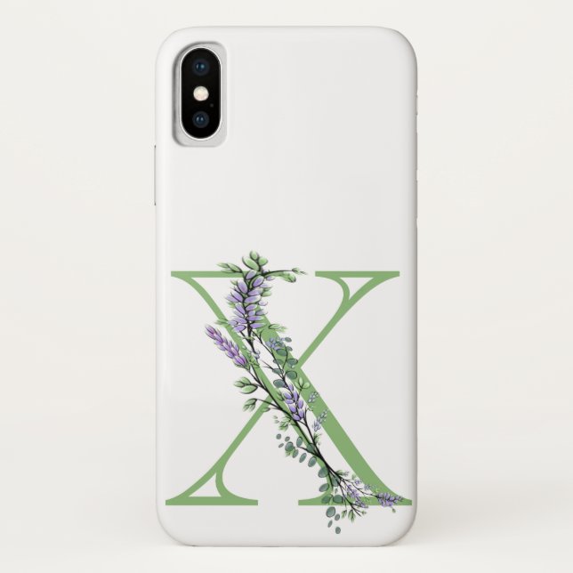 Monogram X Lavendel Eucalyptus Case-Mate iPhone Hülle (Rückseite)