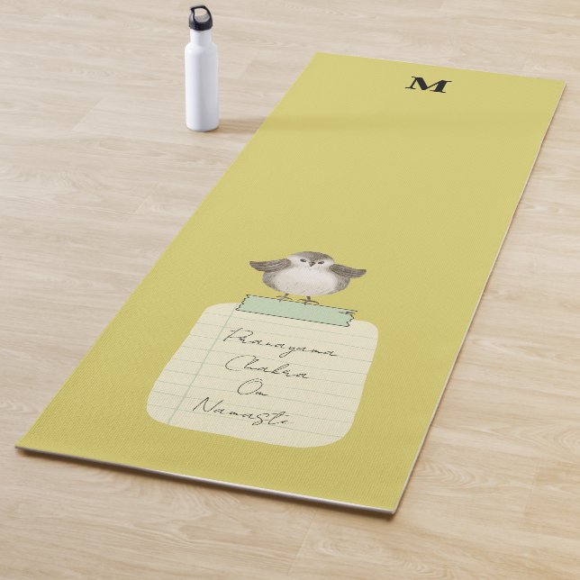 Monogram Yellow Niedlich Bird Custom Focus Erinner Yogamatte (Beispiel)