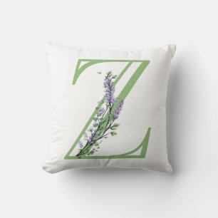 Monogram Z Lavender Eucalyptus Kissen