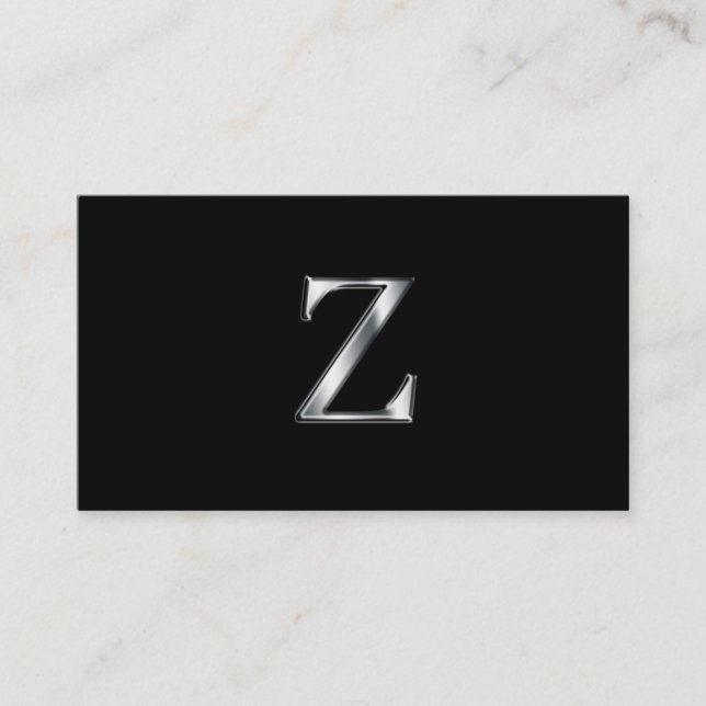 Monogram Z Visitenkarten Visitenkarte (Vorderseite)