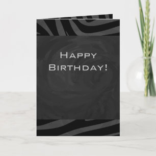 Monogram Zebra Black und Grau Karte