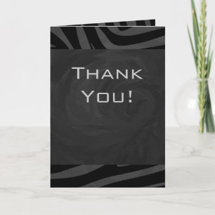 Monogram Zebra Black und Grau Karte