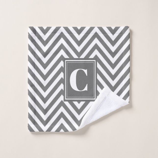 Monogram, Zickzack Wash Tuch (Waschlappen)