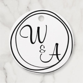 Monograma com duas letras geschenkanhänger