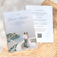 Monograma de Boda Invitación de Boda Código QR