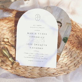 Monograma Formal Invitación de Boda Elegante Einladung