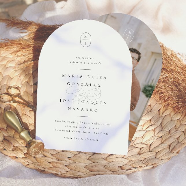 Monograma Formal Invitación de Boda Elegante Einladung (Von Creator hochgeladen)