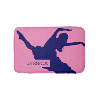 Monogramed Blue Dancer Silhouette IllustrationBlu