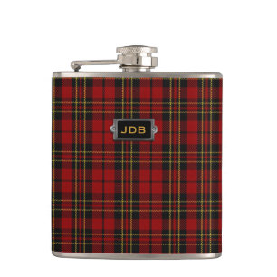 Monogramed Clan Brodie Tartan-karierte Flasche Flachmann