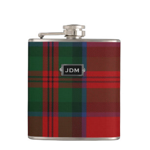 Monogramed Clan MacDuff Tartan Kariert Flask Flachmann