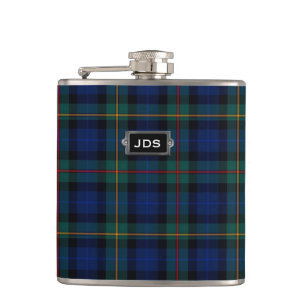 Monogramed Clan-Smithtartan-karierte Flasche Flachmann