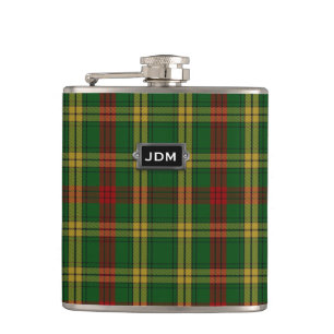 Monogramed ClanMacMillantartan-karierte Flasche Flachmann