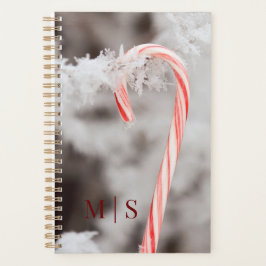 Monogramierte Snowflake Covered Candy Cane Planer