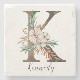 Monogramierter Personalisiert Stone-Untersetzer - Steinuntersetzer