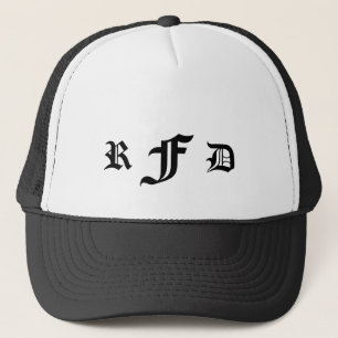 Monogramm 3 Initialen gotische Blackletter-Typogra Truckerkappe