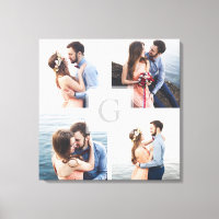 Monogramm 4 Foto Geschenkgutschrift Foto Leinwand