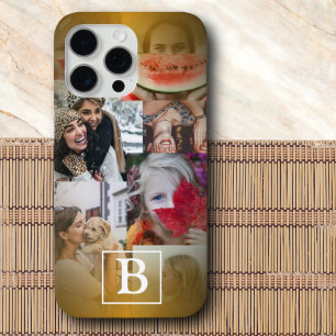 Monogramm 6 Fotomaterial Gold Metallic Gradient Case-Mate iPhone Hülle